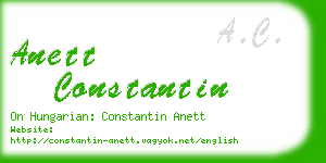 anett constantin business card